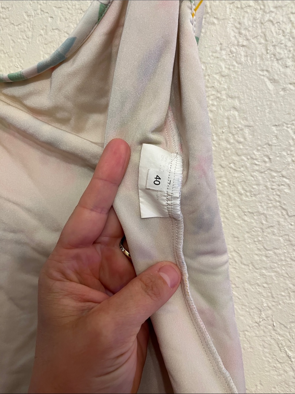 CHANEL Cream One-Piece with Pastel Pink & Green Accents - Picture 2 of 11